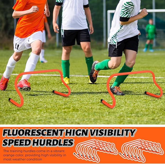 Wettarn 12 Pcs 9" Speed Training Agility Hurdles for Athletes Reliable Training Hurdle Plyometric and All Purpose Practice Equipment for Soccer Basketball Football