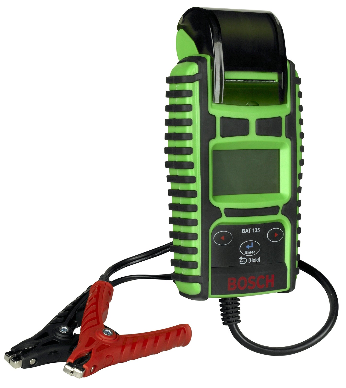 Bosch 1699200244 Bat 135 Battery and Charging System Tester with Integrated Printer, Detachable Clamps, and Storage Case for 6V and 12V Batteries and 12V and 24V Charging Systems