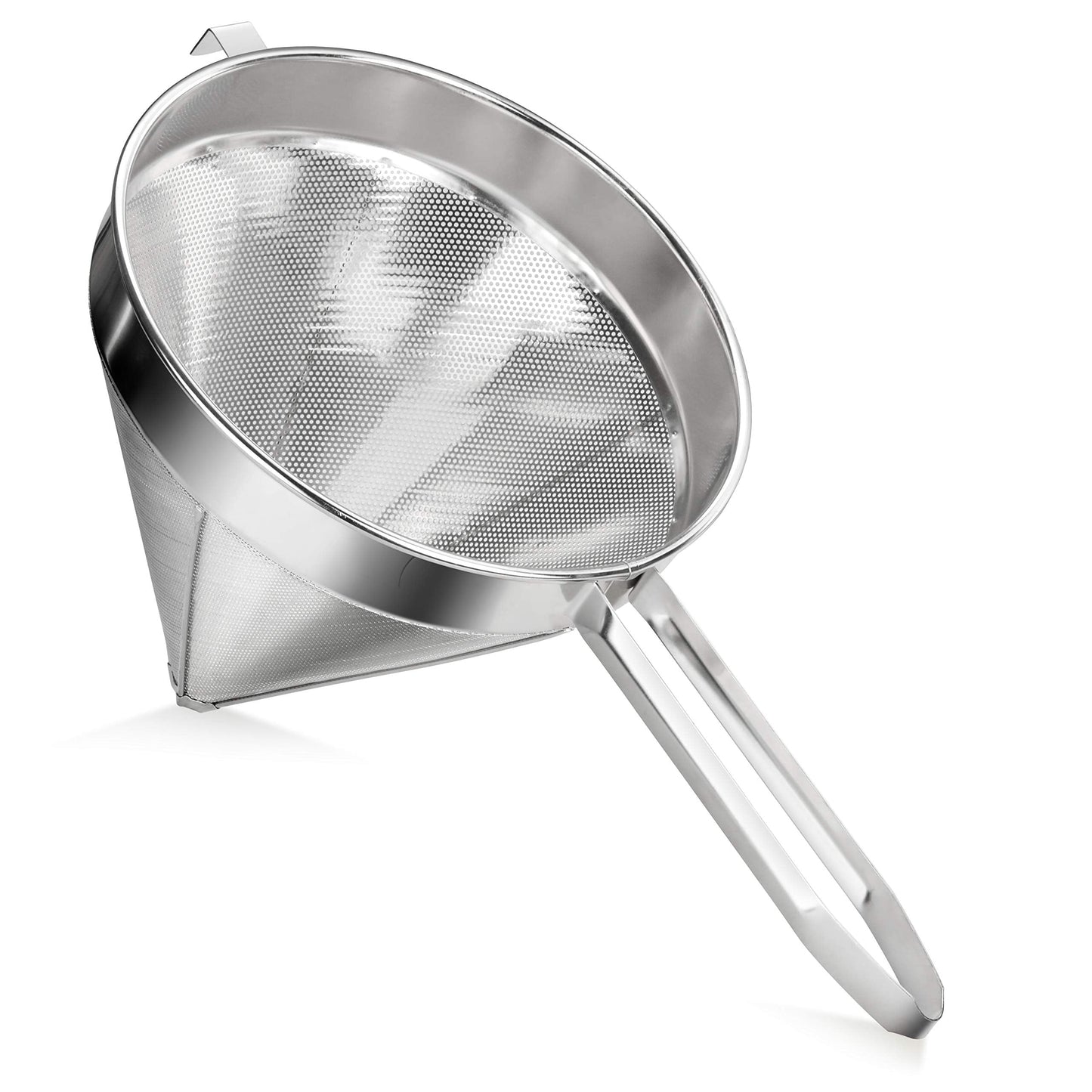 New Star Foodservice 537478 18/8 Stainless Steel China Cap Strainer (7-Inch, Fine Mesh)