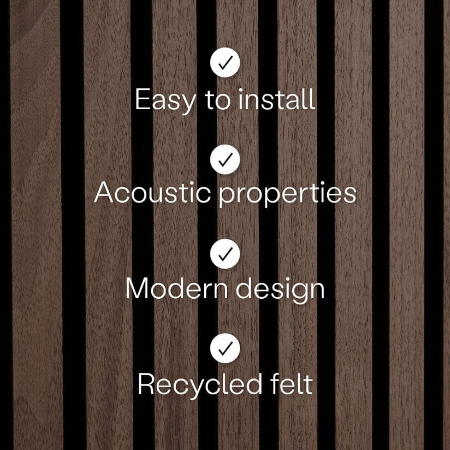 WVH Luxury American Walnut Acoustic Slat Wood Wall Panels, Measures 94.49" x 25.20", Premium Finish, Interior Decor for Walls & Ceilings, Noise Cancelling & Sound Absorbing for Home & Office, 2pcs