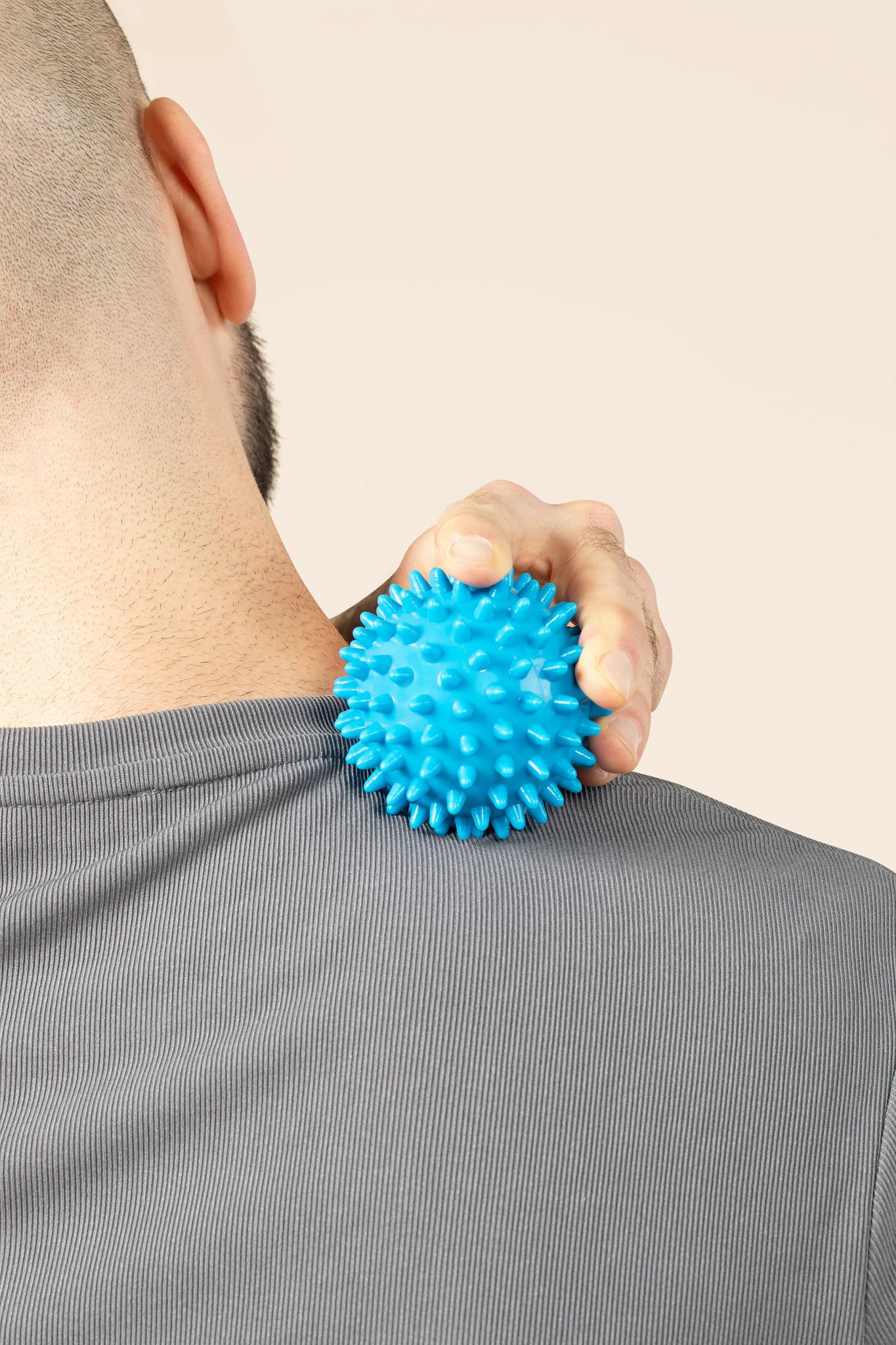 Posture Magic Massage Ball Set for Myofascial Trigger Point Release & Deep Tissue Massage - Set of 6 - Large Foam/Small Foam/Lacrosse/Peanut/Spiky/Hand Exercise Ball (Blue)