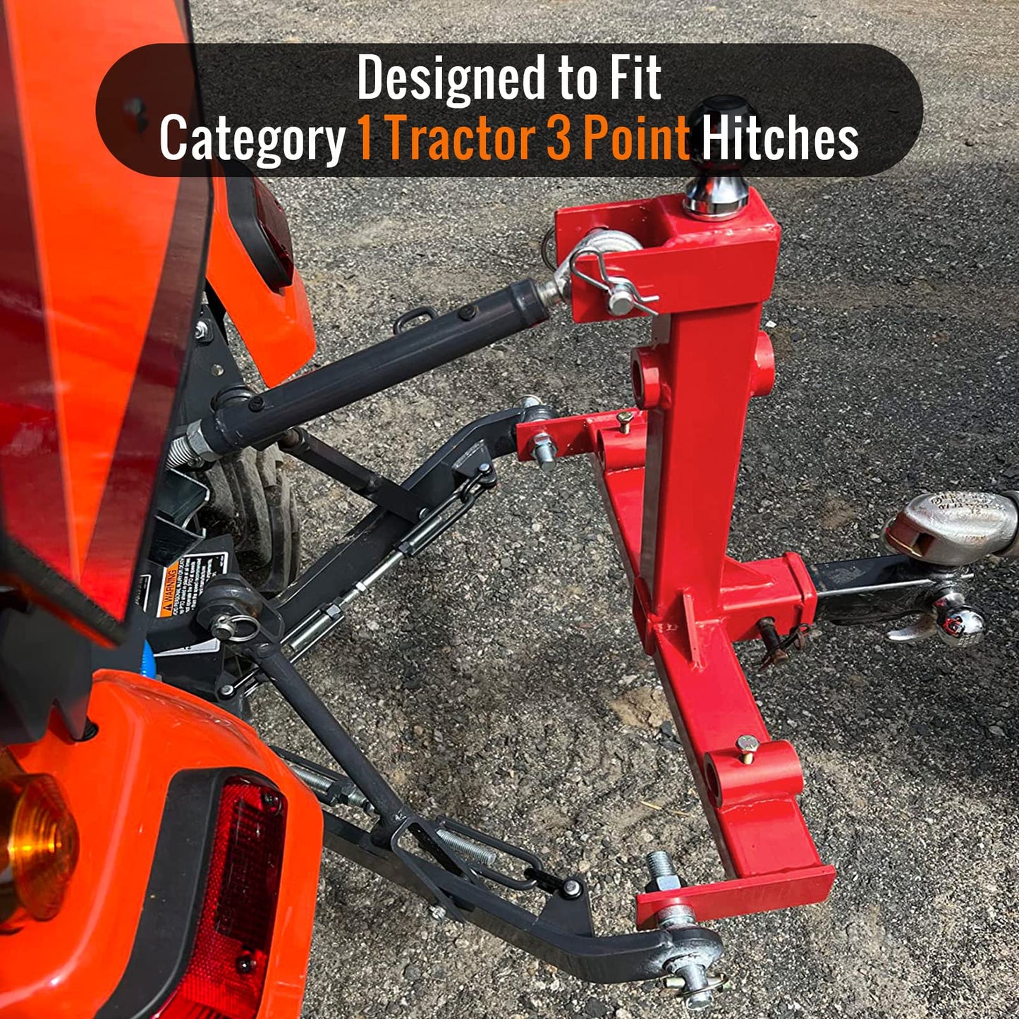 Sulythw 3 Point Hitch Attachment, 3pt Quick Trailer Hitch 2" Receiver Category 1 Attachment, 3000lbs Capacity with Trailer 2-5/16" Ball Gooseneck 3 Point Hitch Receiver Tractor Tow Drawbar