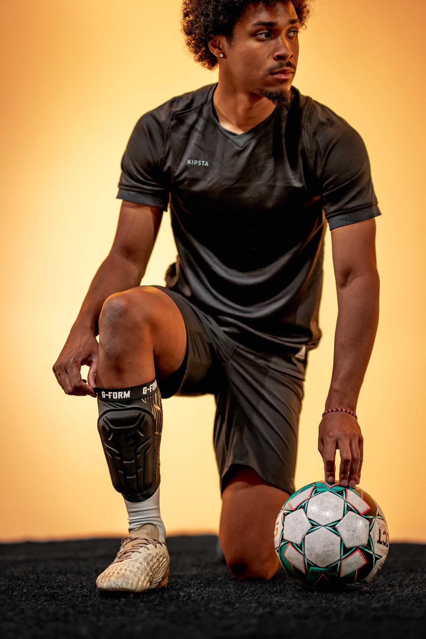 G-Form V2 Shin Guards NOCSAE, Black/Gloss Black, Youth S/M