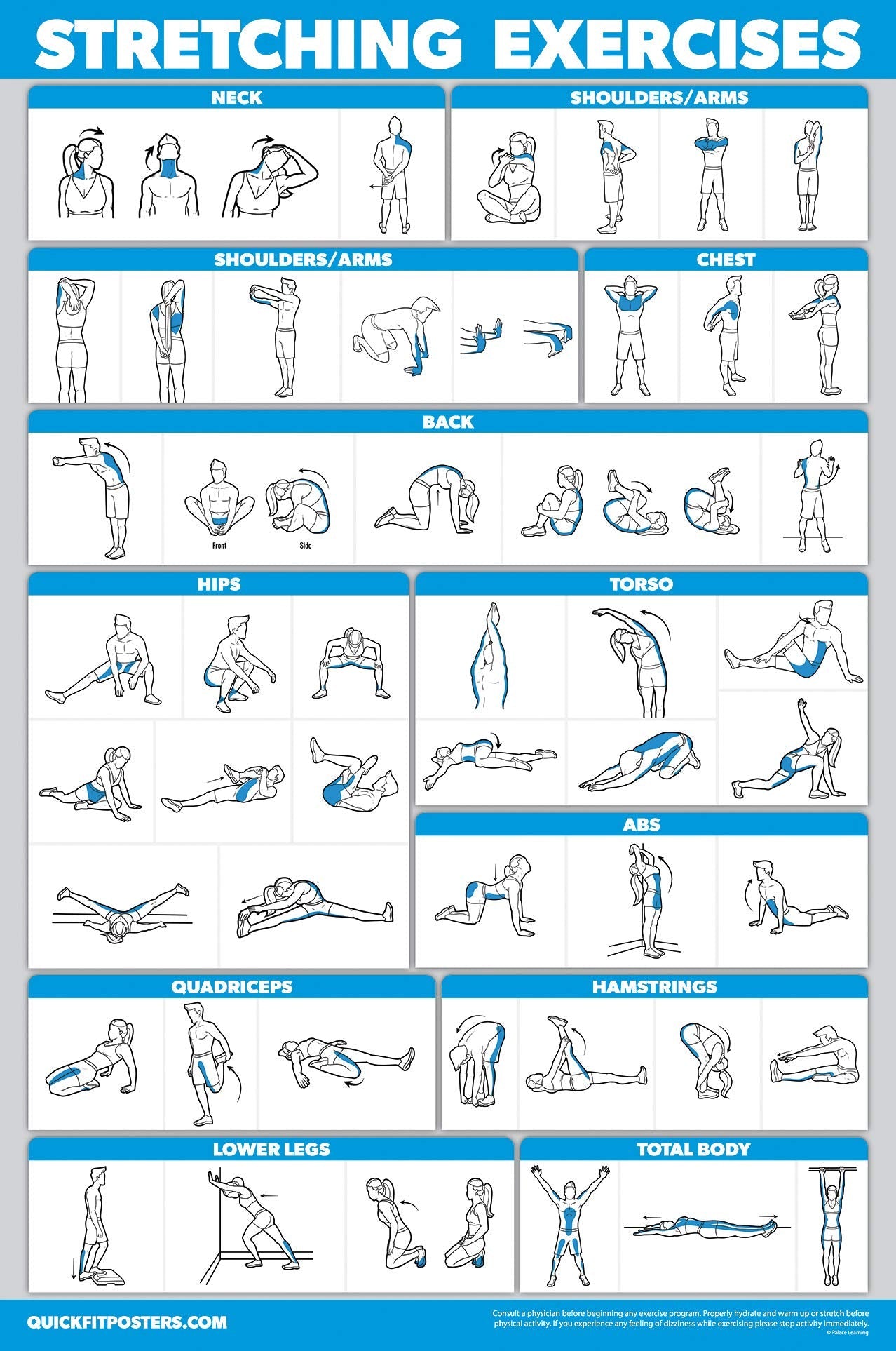 10 Pack - Exercise Workout Poster Set - Suspension Volume 1 & 2, Dumbbell, Kettlebell, Resistance Bands, Stretching, Bodyweight, Barbell, Yoga Poses, Exercise Ball (PAPER - NOT LAMINATED 18" x 24")