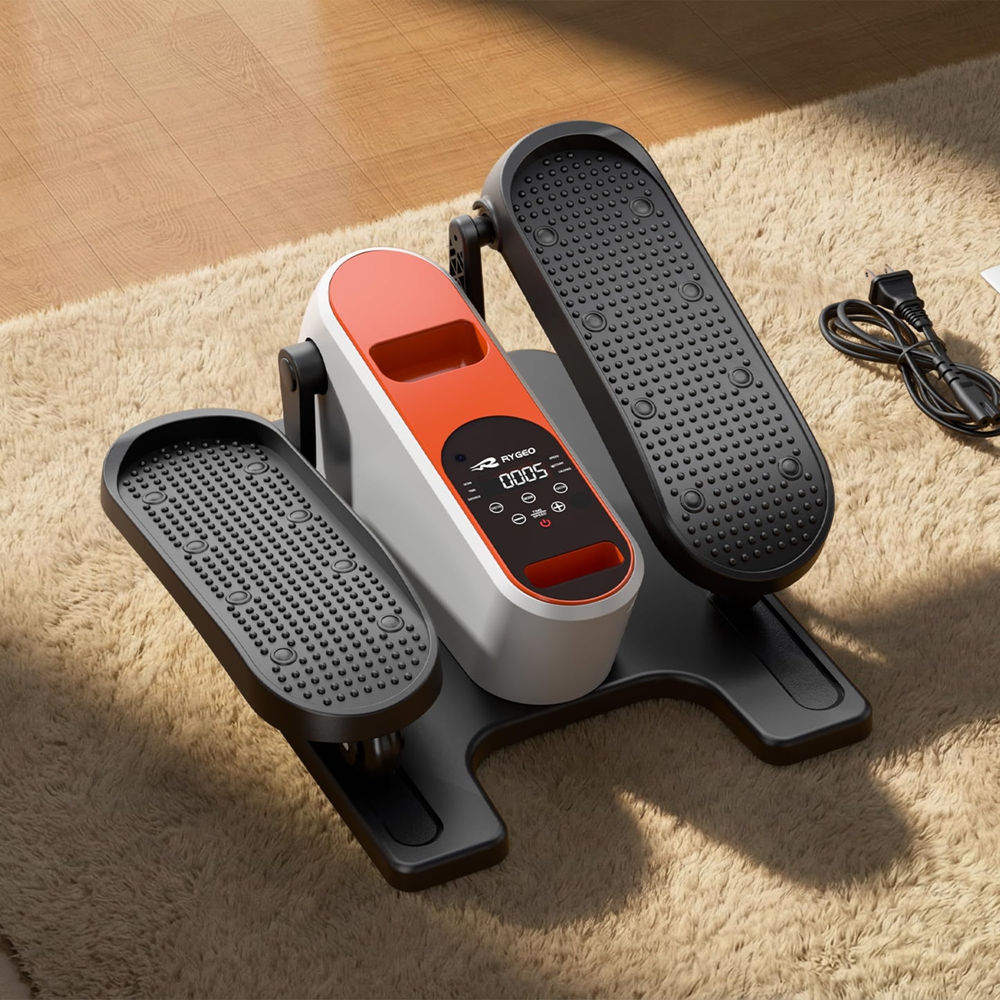 Under Desk Elliptical Machine, Mini Ellipse Leg Exerciser as Seen on TV, Portable Quiet Electric Seated Pedal Exerciser While Sitting for Seniors, 12 Speeds, Manual & Auto Mode for Home & Office