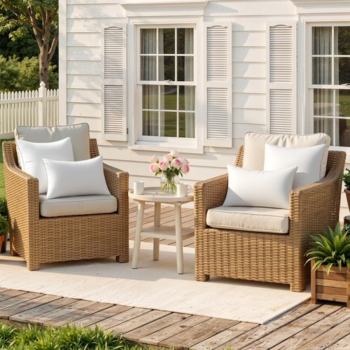 MIULEE Pack of 4 18x18 Outdoor Pillow Inserts, Waterproof Decorative Square Throw Pillow Inserts for Patio Sofa Garden Porch Couch
