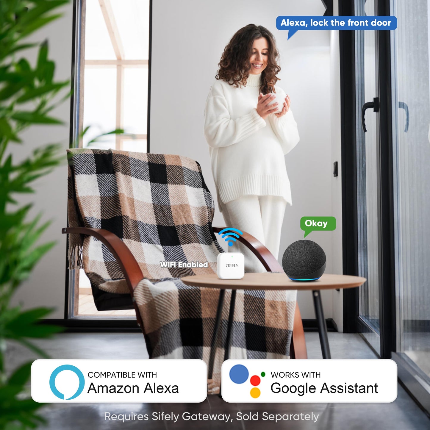 Fingerprint Smart Door Lock with Handle & Keypad – Bluetooth Keyless Entry for Front Door, Home, Kids, Guests, Airbnb & Rental, App + Code Access, Compatible with Alexa & Google, Easy DIY Install