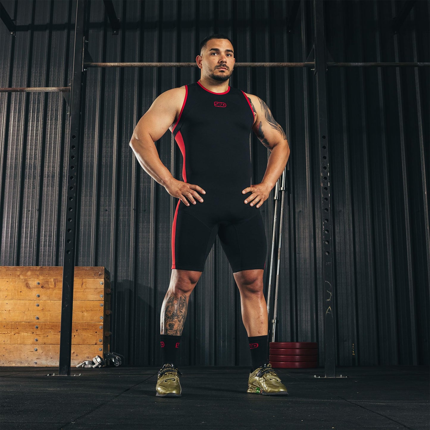 SBD Men’s Weightlifting Singlet – IWF Approved, Compression Fit for Olympic Lifting, Powerlifting & Strength Training
