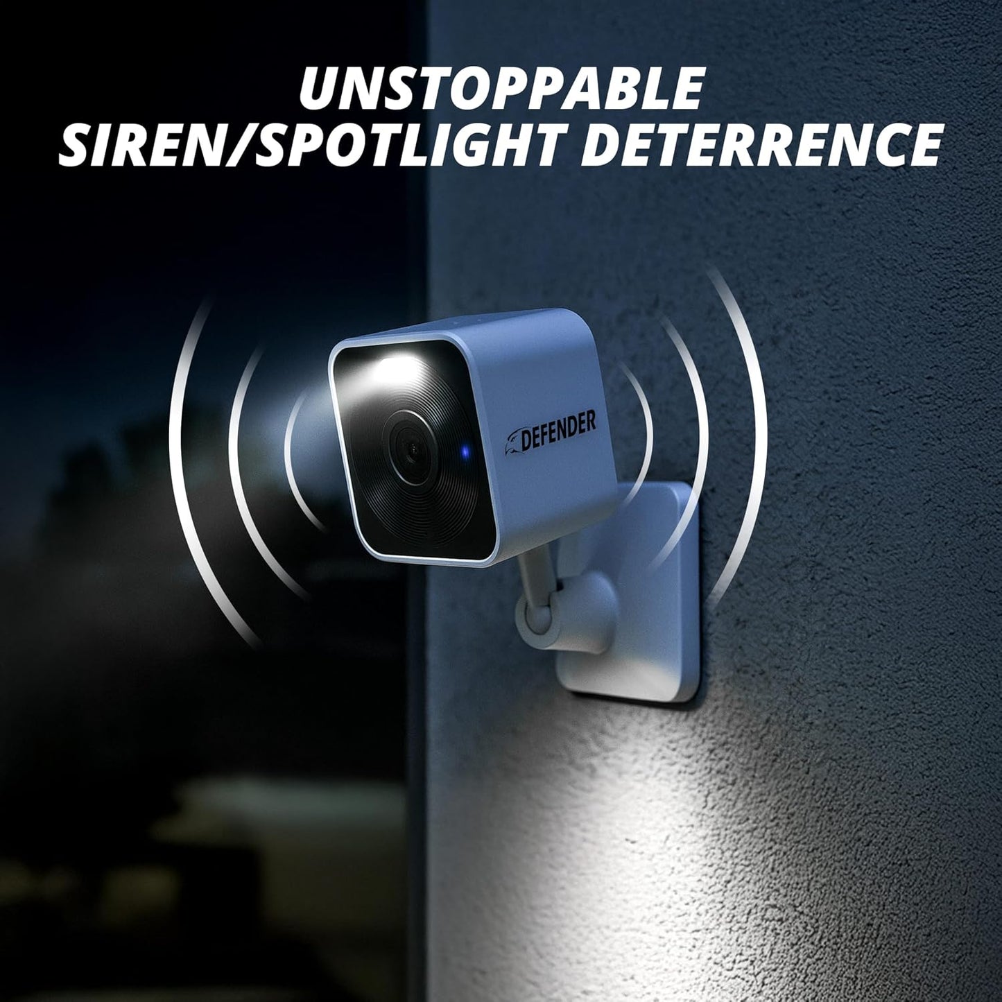 Defender 2K 2-Way GO AI Powered WiFi Indoor/Outdoor Home, Business, Pet, Baby Security Camera, AI Detection, Dual Band