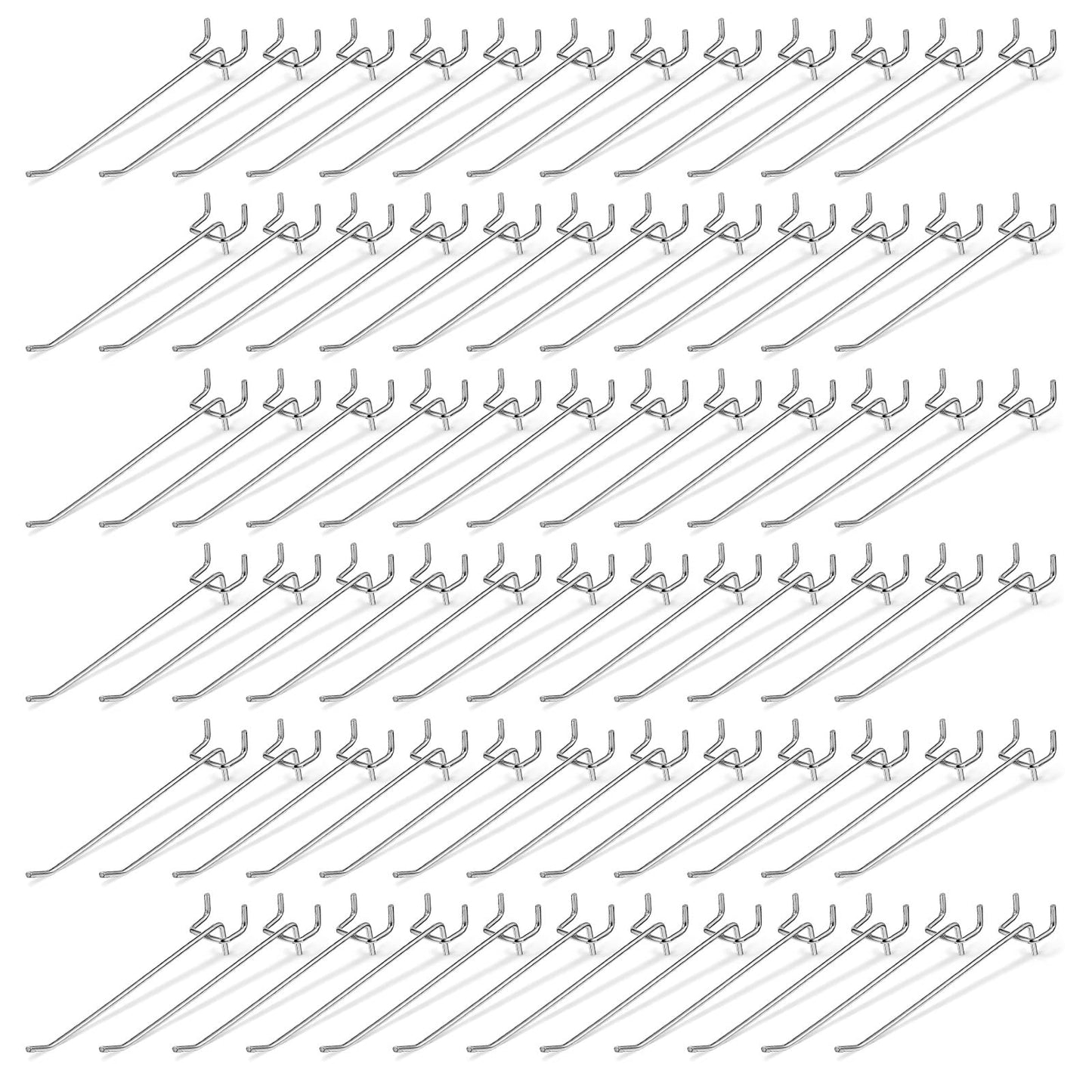 IANFAN 100 Pack 6 Inch Pegboard Hooks, Metal Shelving Hooks Organizer, L-Shape Design, Rust Resistant, for Garage Tools Storage