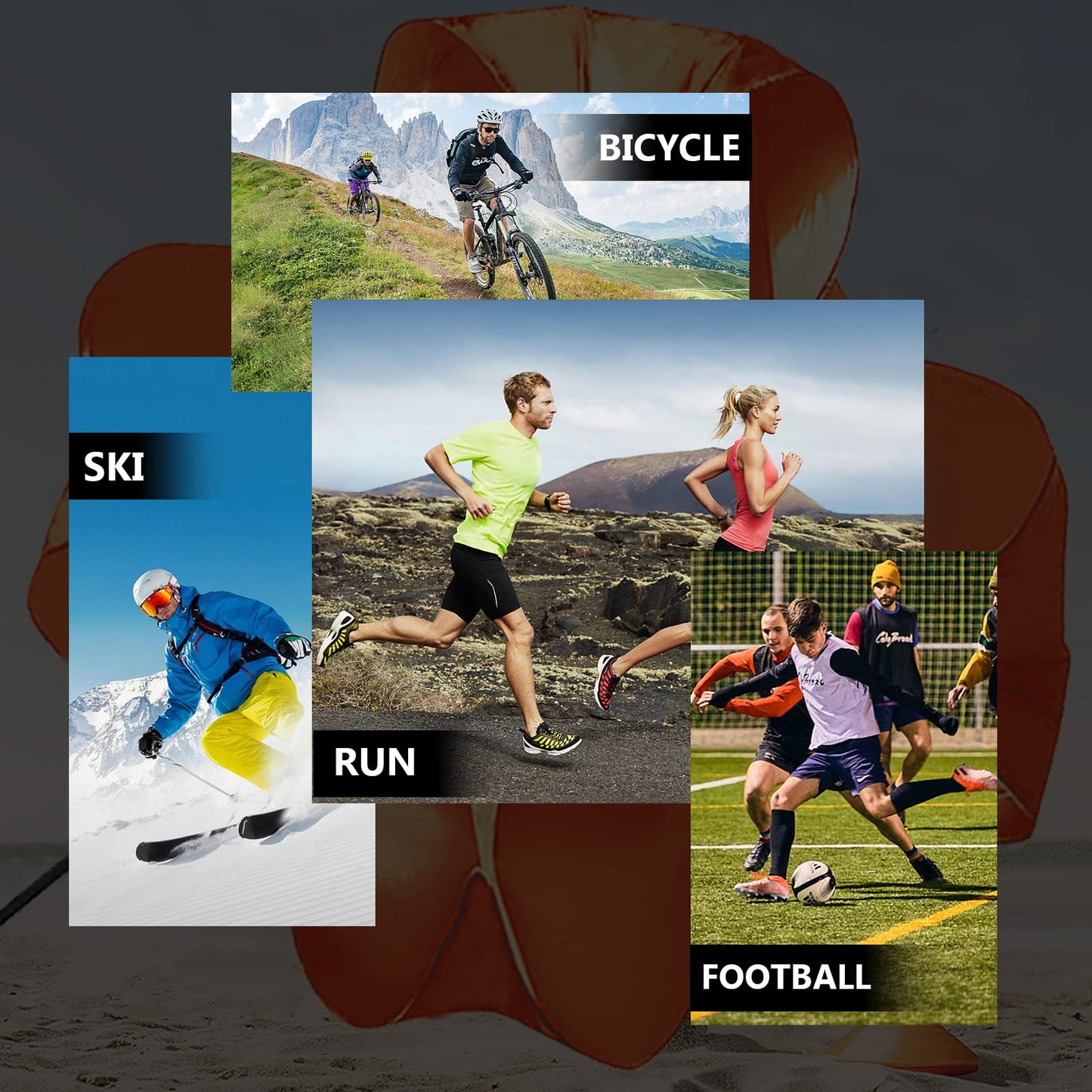 Nusogon Speed Parachute for Running Training - 56" Resistance Parachute for Athletes & Youth - Track and Field Accessories, Football & Soccer Gear with Velcro Belt