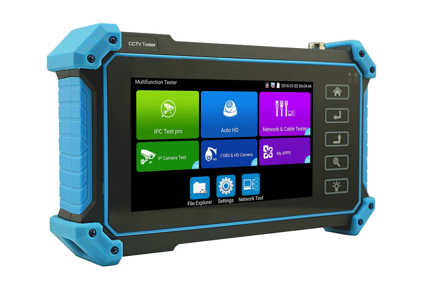 EVERSECU CCTV IP Camera Tester Monitor, 8MP AHD CVI TVI CVBS IP Camera Test 4K HD Display Video Monitor 5inch IPS Touch Screen IPC Tester Support POE PTZ WiFi RS485 HDMI & VGA Input DC12V Output