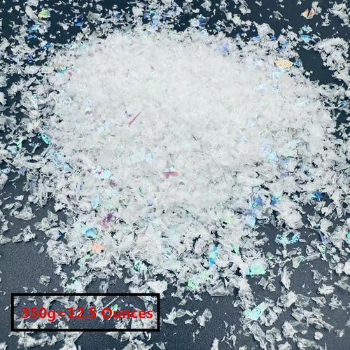 Jylucky Artificial Snow Decoration - Sparkling White Craft Snowflakes for Holiday Displays | 12.5 Ounces