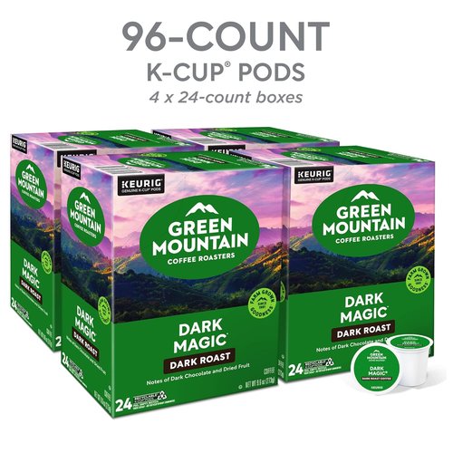 Green Mountain Coffee Roasters Dark Magic Coffee - Dark Roast K-Cup Pods, 96 Count for Keurig
