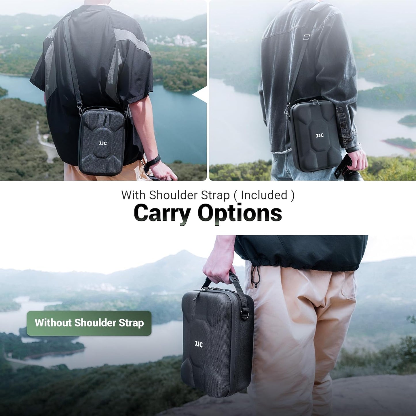 2 Hard Shell EVA Camera Case With Removable Dividers,Waterproof Camera & Lens Storage Carrying Bag for Canon Nikon Sony