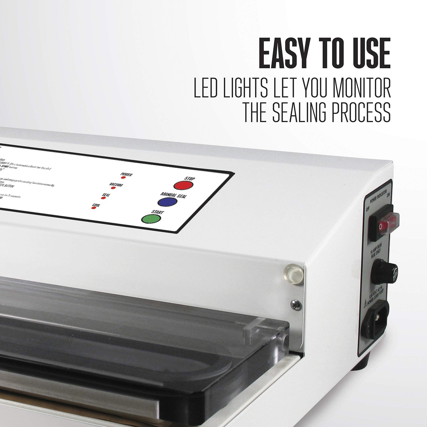Weston Brands Vacuum Sealer Machine for Food Preservation & Sous Vide, Extra-Wide 5mm Bar for Sealing Bags up to 15", 935 Watts, Pro-2100, White (65-0101)