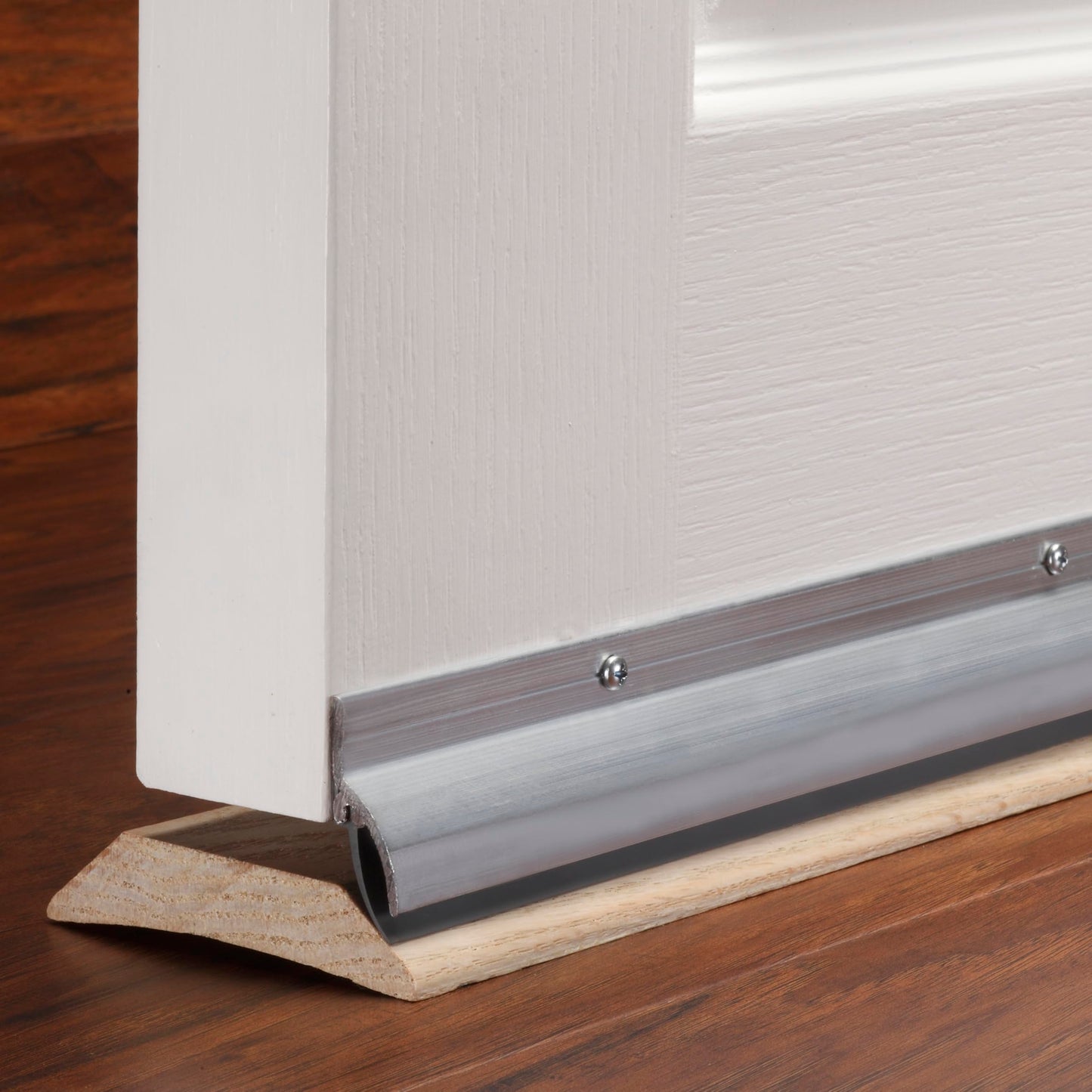 M-D Building Products 05546 36 in. Silver Aluminum and Vinyl Drip Cap Screw-on Door Sweep