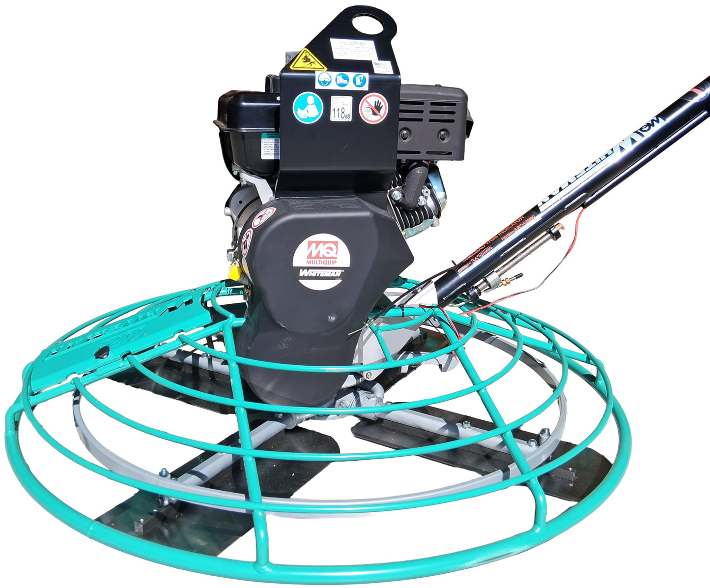 4-blade, 46", XR 1450 Engine, 9.0 HP, Min 60-130 Max RPM blade speed, With QXH QuickPitch Handle, Multiquip Whiteman B46B90 Walk Behind Power Trowel