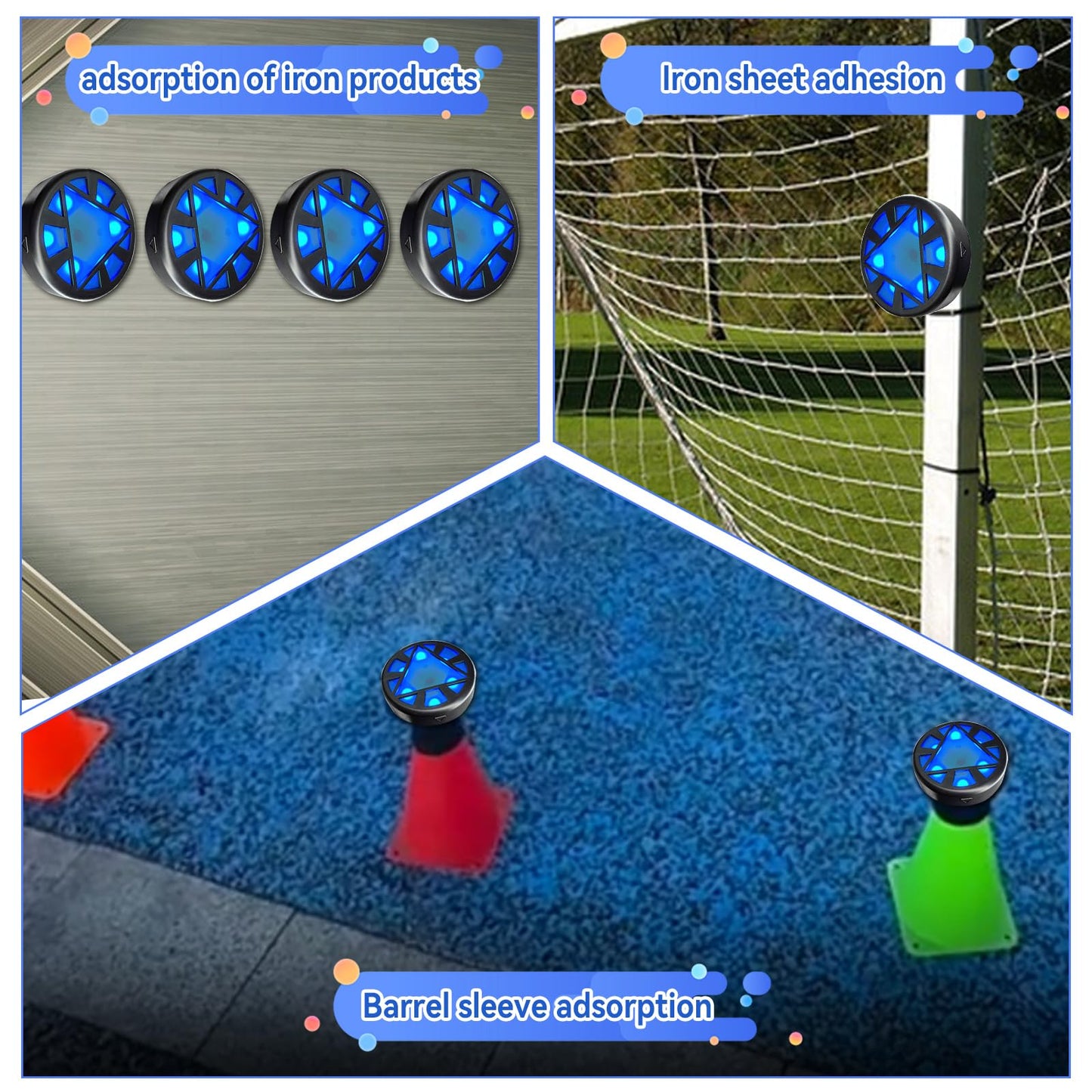 JOJOCY Reaction Training Light Magnetic, 5 Lights Color 6 Modes 30h Battery Life Improves Reaction Speed and Agility for Soccer, Basketball, Boxing, Rugby, Daily Entertainment