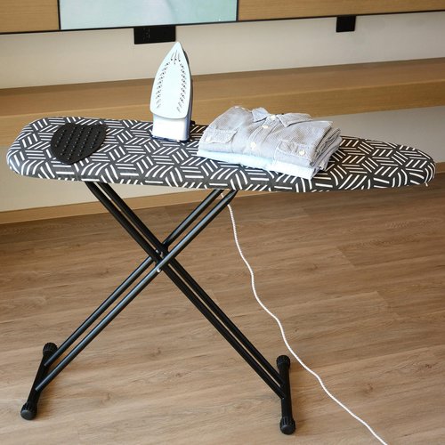 caius Ironing Board, Compact and Space Saver Full Size Ironing Board, Extra Wide Ironing Area with Extra Thick Heavy Duty Padded Cover, Stable Structure, Easy to Fold