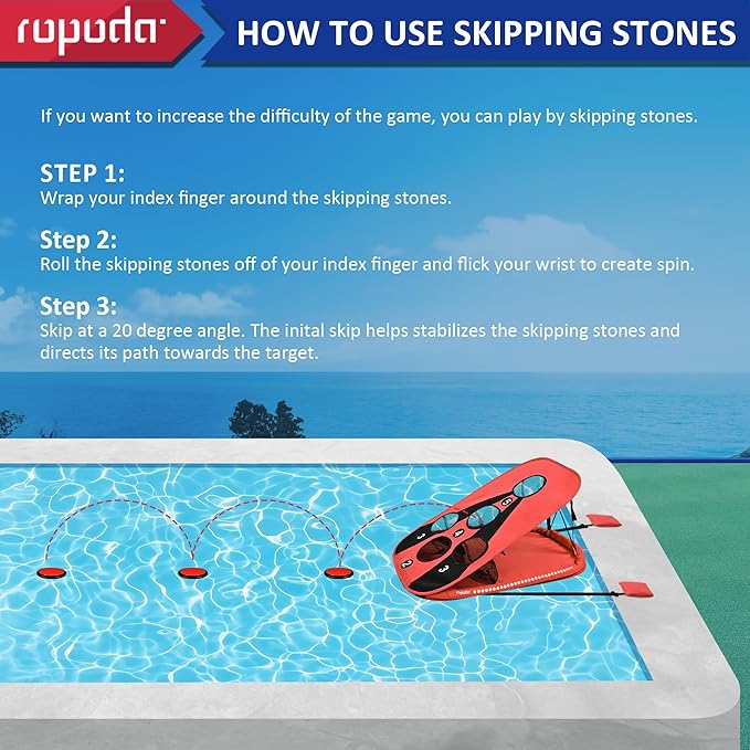 ropoda Pool Cornhole Board Set, 3ft x 2ft Corn Hole Games for Adults, Cornhole Set Floating, Pool Games for Adults, Water and Land Dual-Purpose, Easy Setup, Beach Toys for Family, Beach/Lawn Toys