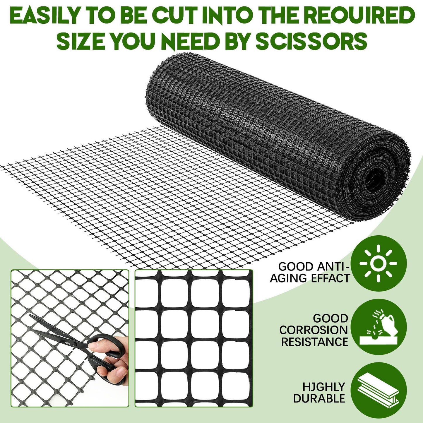 Wesnoy 3ft x 200ft Bi-Directional Universal Retaining Wall Geogrid Driveway Stabilization Grids Gravel Grid Walls Geocell Geogrid for Retaining Wall
