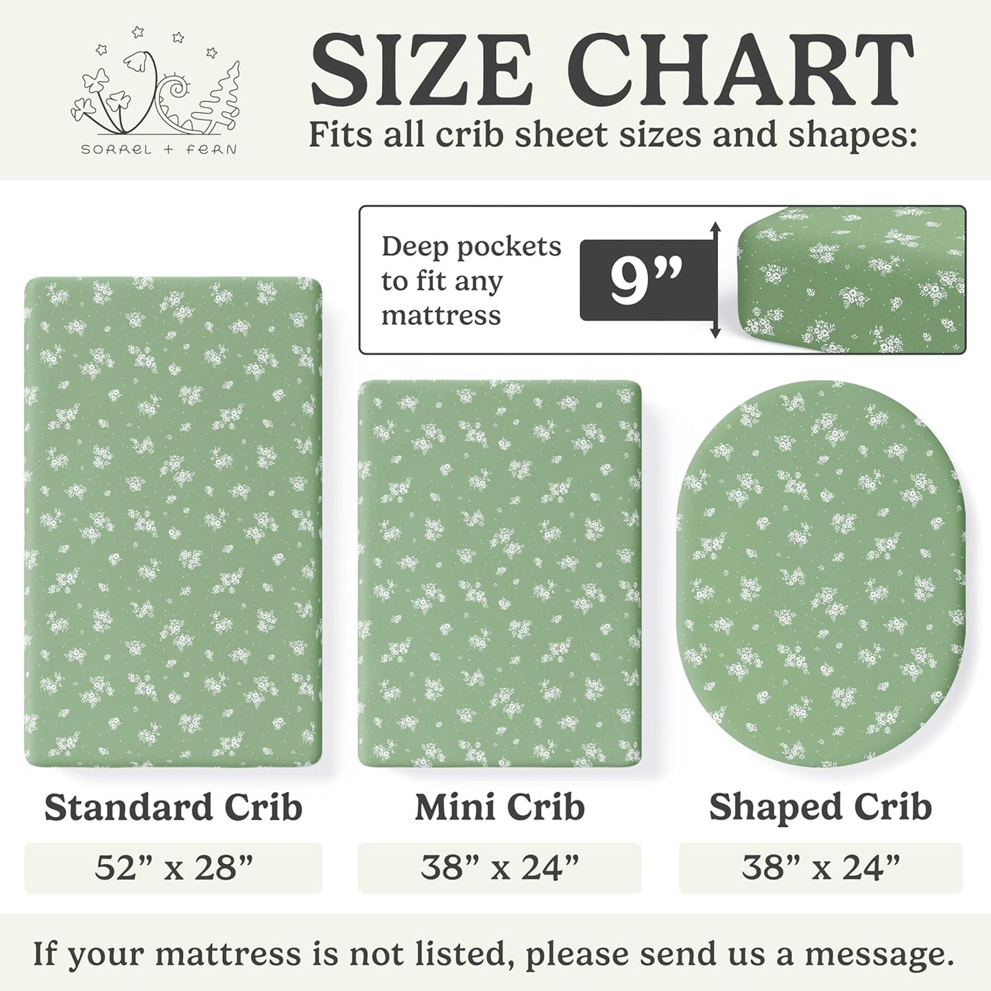 Skiennix Fitted Baby Crib Sheets - Buttery Soft Organic Cotton Blend - 2 Pack in Butterfly Garden Design