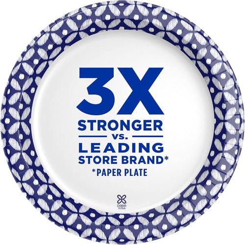 Dixie Ultra Disposable Paper Plates - 8.5 Inch Lunch & Light Dinner Size - 300 Count (10 Packs)