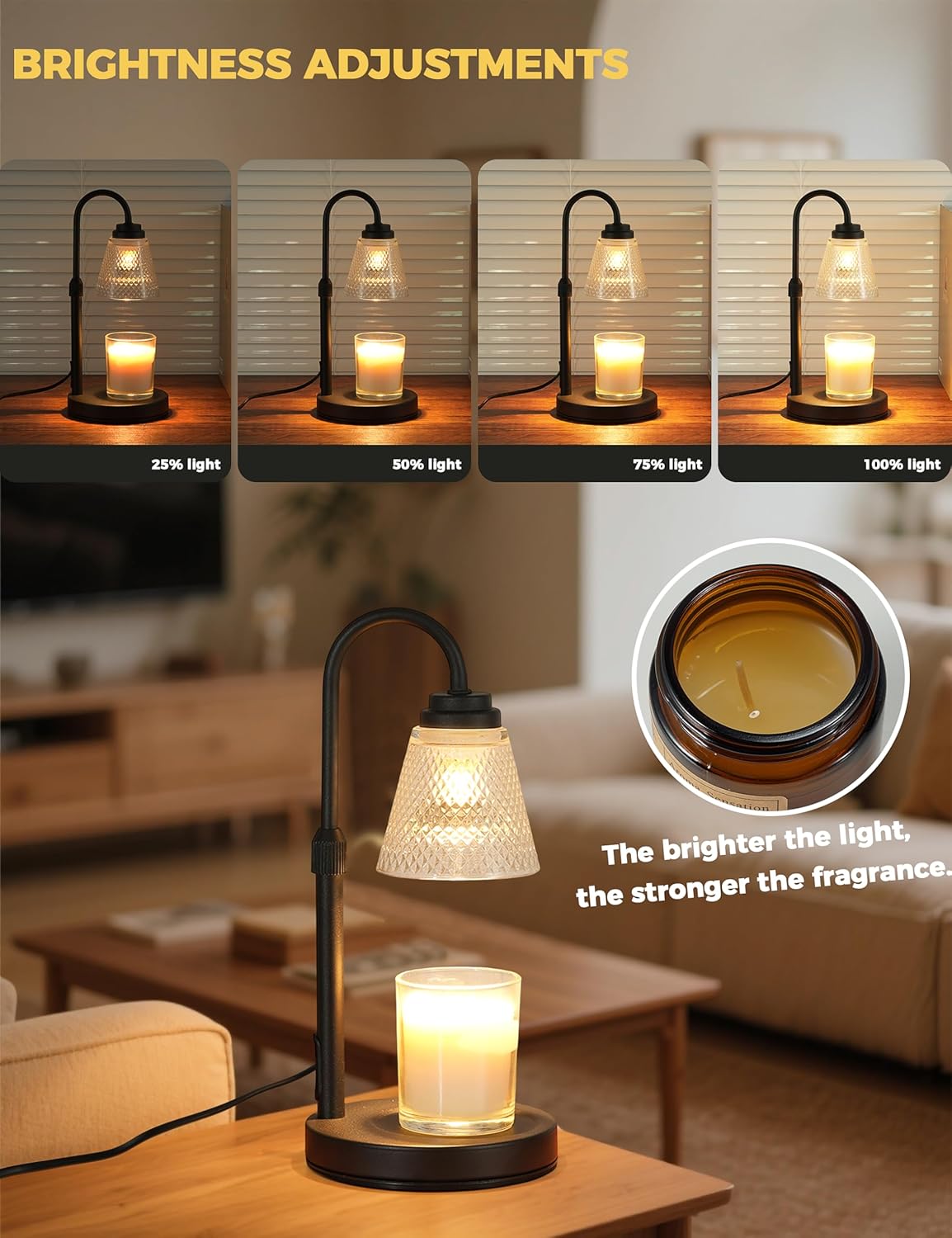 Skiennix Candle Warmer Lamp - Timer & Dimmer Feature | Perfect Birthday Gift for Mom, Women & Friends