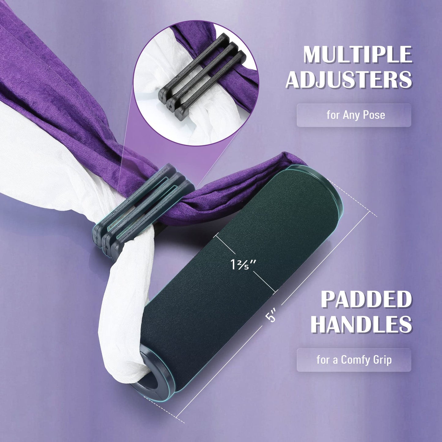ZELUS Aerial Yoga Swing Sling Strong Yoga Hammock Kit Set Trapeze Inversion Equipment Include 2 Extensions Straps and Ceiling Mounting Kit(Purple)