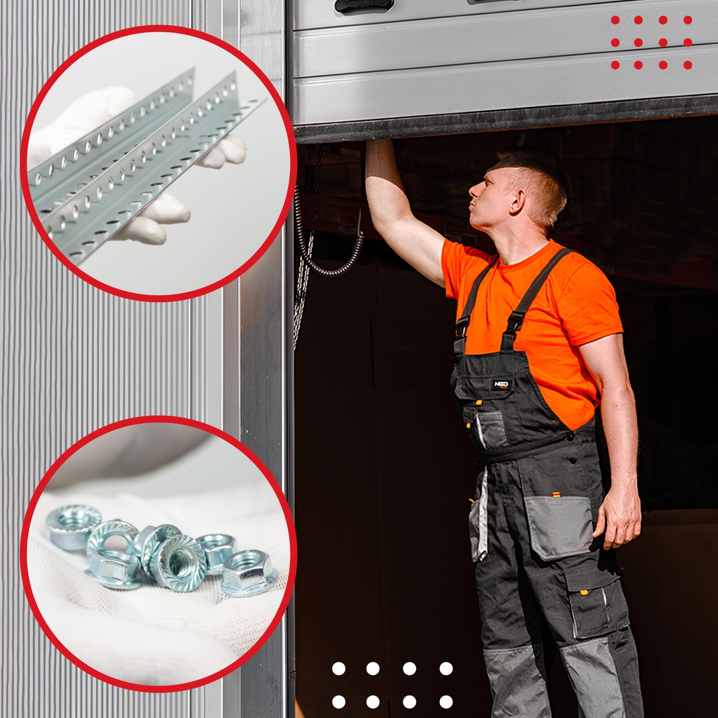 Garage Door Opener Hanging Kit, Galvanized Steel, Installation Screws Included, Compatible with Most Popular Brands