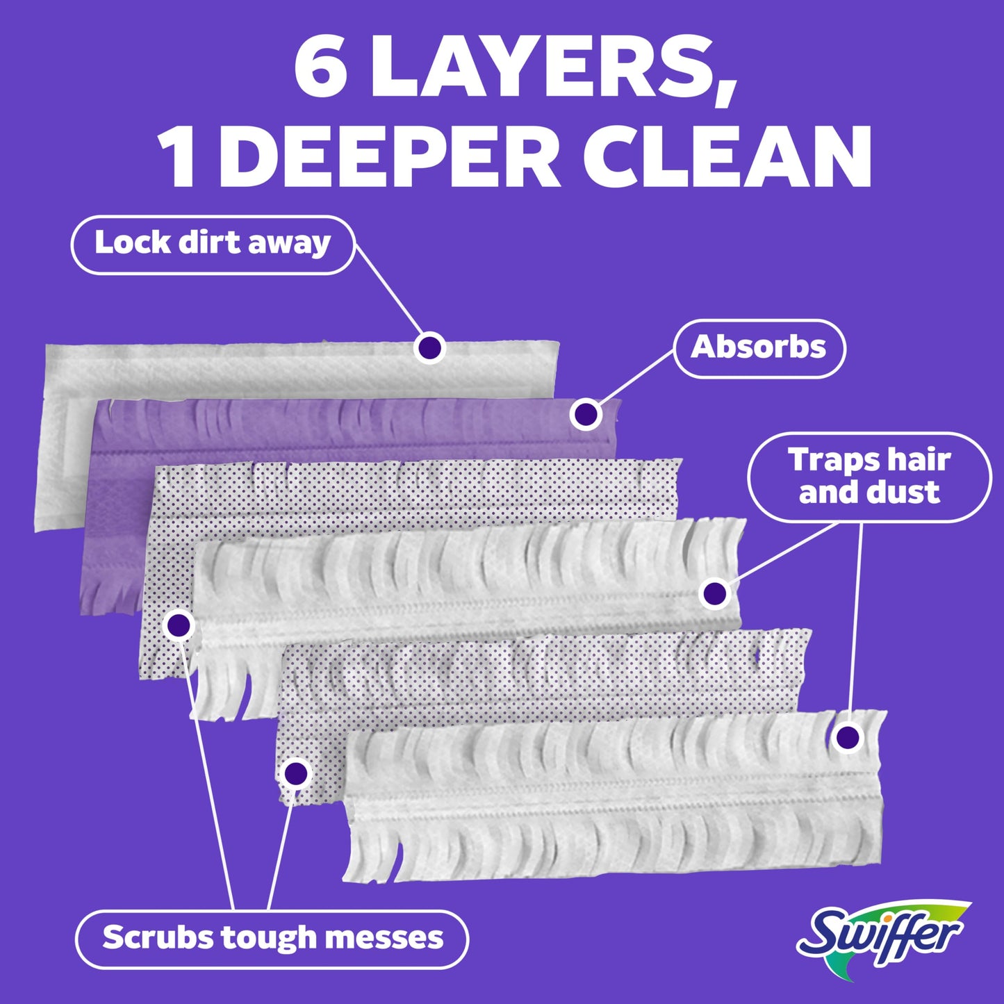 Swiffer PowerMop Multi-Surface Mopping Pad Refills for Floor Cleaning, 11 Count