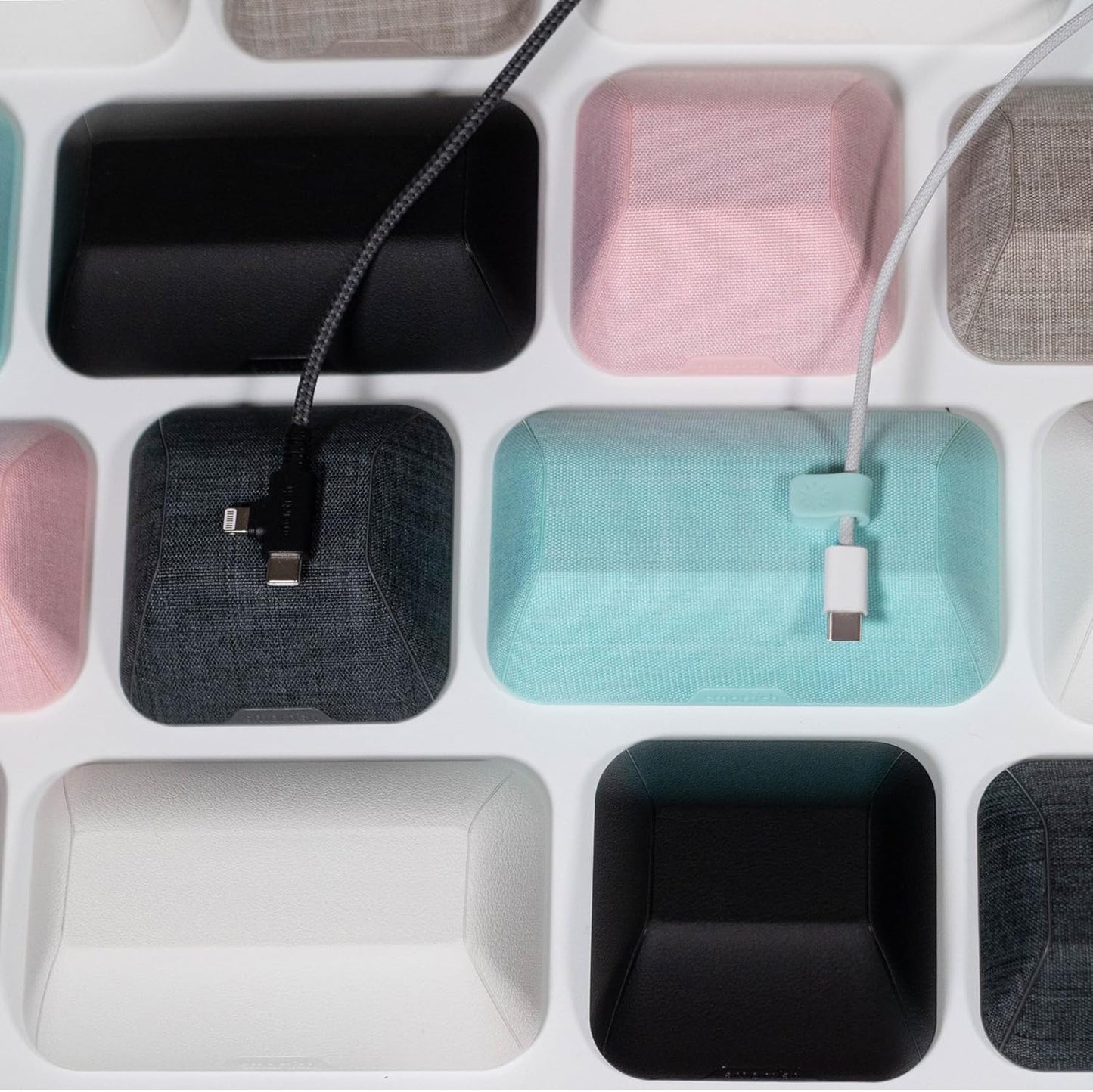 Smartish Magnetic Cord Holder - Cable Wrangler Organizer with Magnet Clips for Charger Management on Desktop