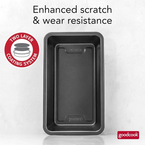 GoodCook PRO Loaf Pan - Nonstick Carbon Steel Bakeware | Easy-Clean, Oven & Dishwasher Safe, 9 x 5-Inch, Gray