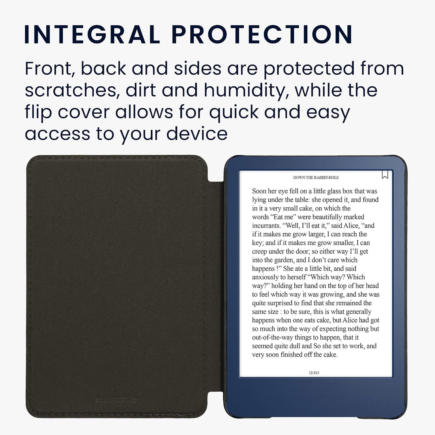 kwmobile (2022/2024) Cover Compatible with Amazon Kindle Cover - eReader Case - Dandelion Love Grey
