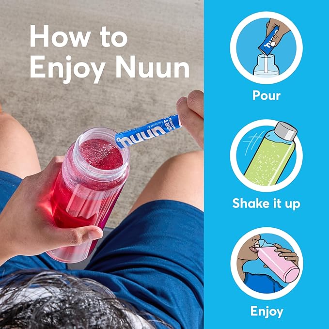 Nuun Sport Electrolyte Powder Packets with Magnesium, Calcium, Potassium, Chloride, and Sodium, Hydration Packets for On-the-Go, Pink Lemonade Flavor, Gluten Free & Vegan, 16 Single Servings