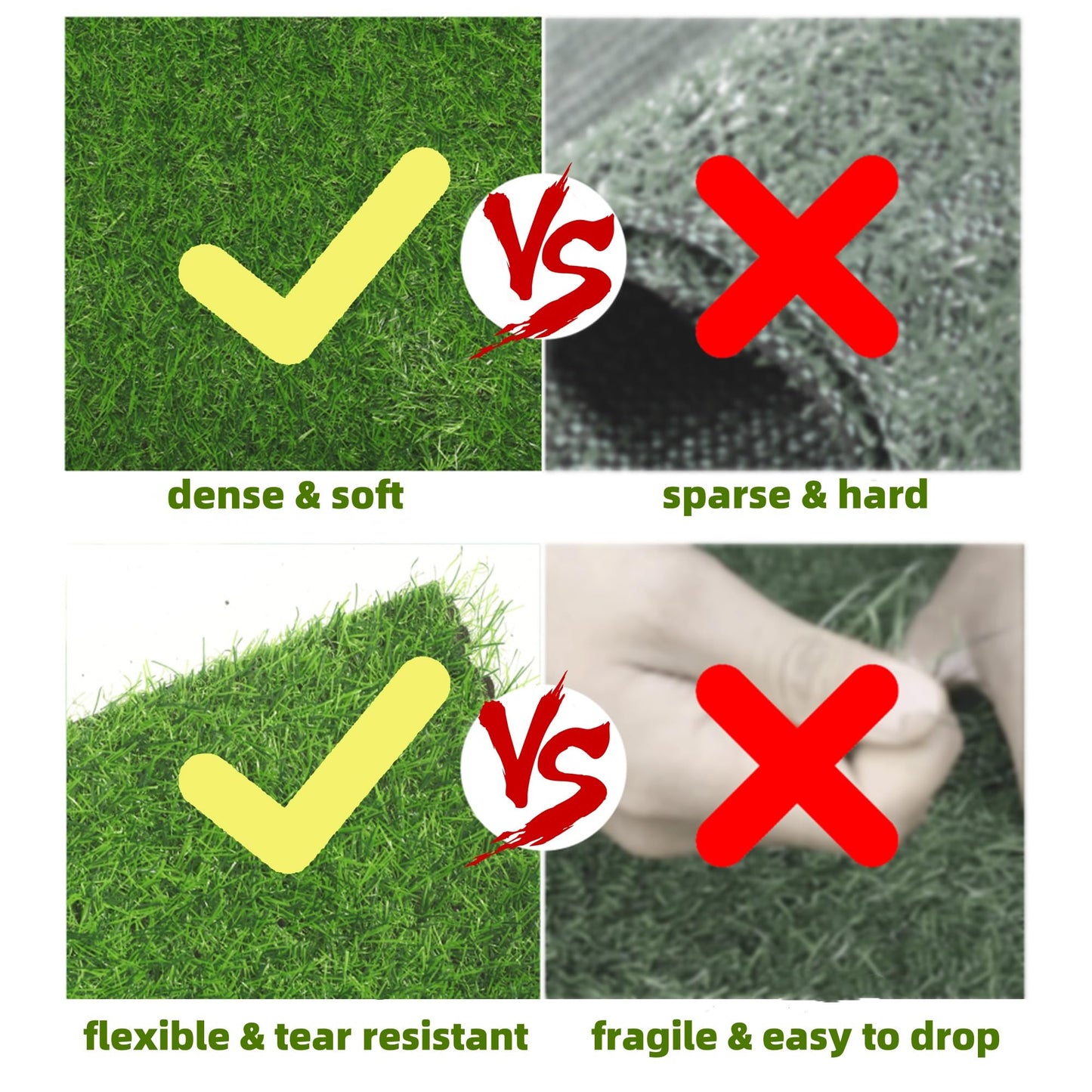 MYOYAY Artificial Grass Turf Rug, 3.3ft x 33 ft Large Realistic Grass Lawn Carpet Roll,1.18" Thick Synthetic Turf Mat with Drain Holes for Indoor Outdoor Garden Landscape Dog -109 sq. ft