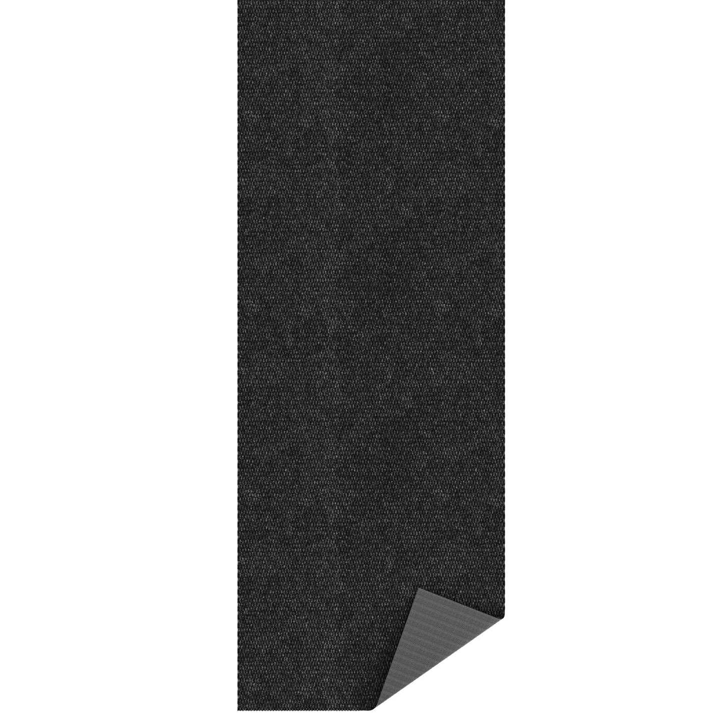Ottomanson Commercial Scrape Rib Entry Mat – Heavy Duty Ribbed Floor Mat for High Traffic – Non Slip Rubber Back, Waterproof – Indoor Outdoor Use for Offices, Schools, Lobbies, 2'7" x 30', Black