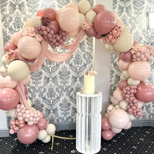 Awenztech 12-Inch Light Pink Balloons - 50 Pack Pastel Latex Balloons for Parties & Celebrations