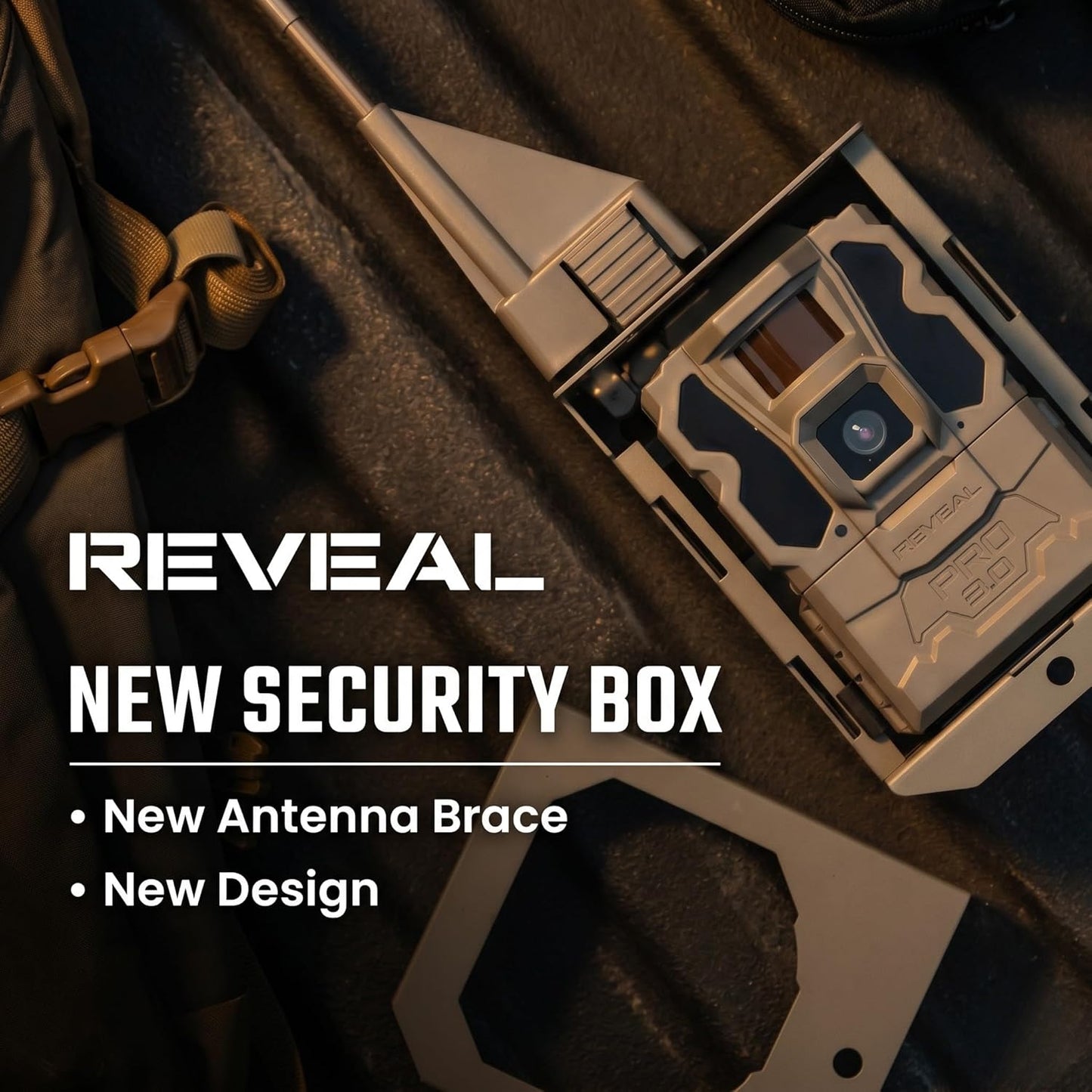 TACTACAM 2.0, 3.0, 3.0, Reveal Security Box Powder-Coated Steel Trail Camera Lock Box, Anti-Theft & Animal Damage