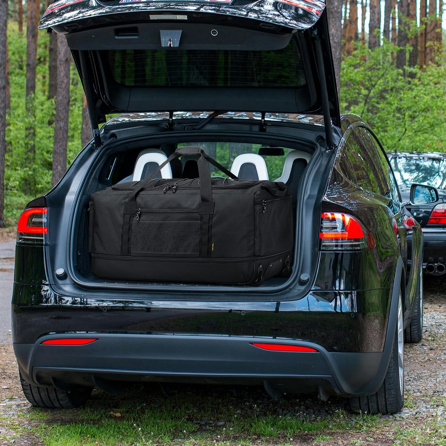 Laripwit Collapsible Duffle Bag with Wheels 130-170L Extra Large Expandable Travel Duffel Bag for Men Women Heavy Duty Military Duffle Bag for Camping Rolling Foldable Carry On Luggage, Black
