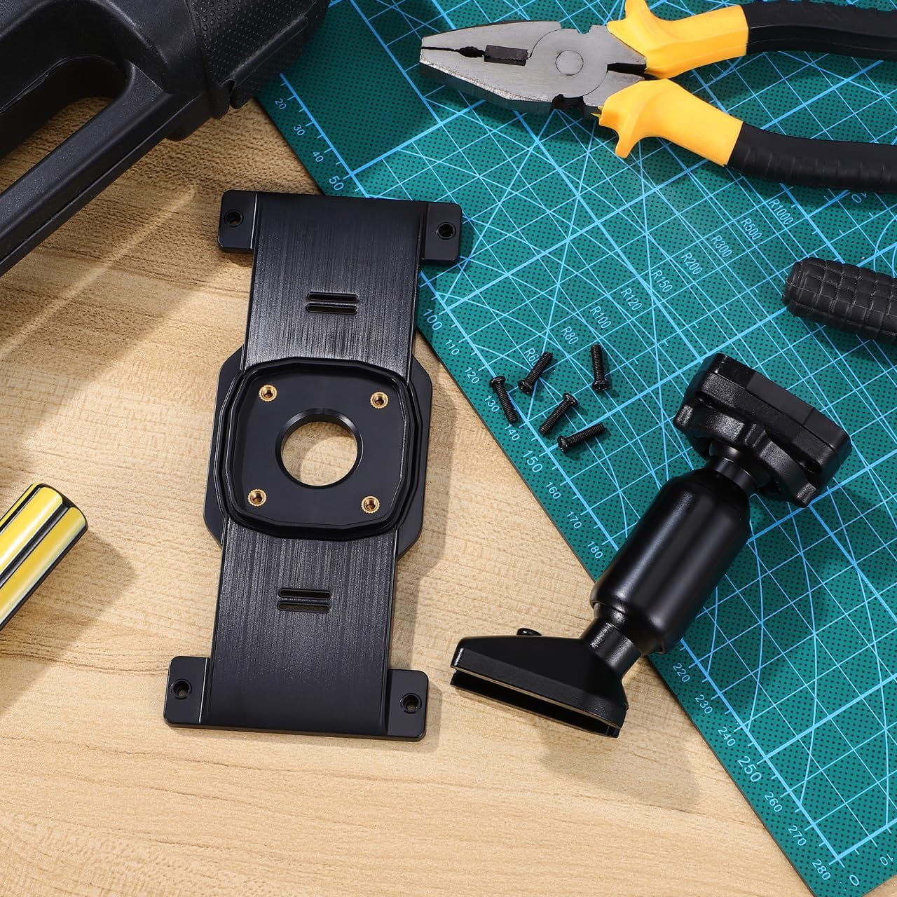 5.86 2.63 Inches DOITOOL Rearview Mirror Bracket Universal Metal Back Plate Mount for Car Dash Cam Stable Rear View