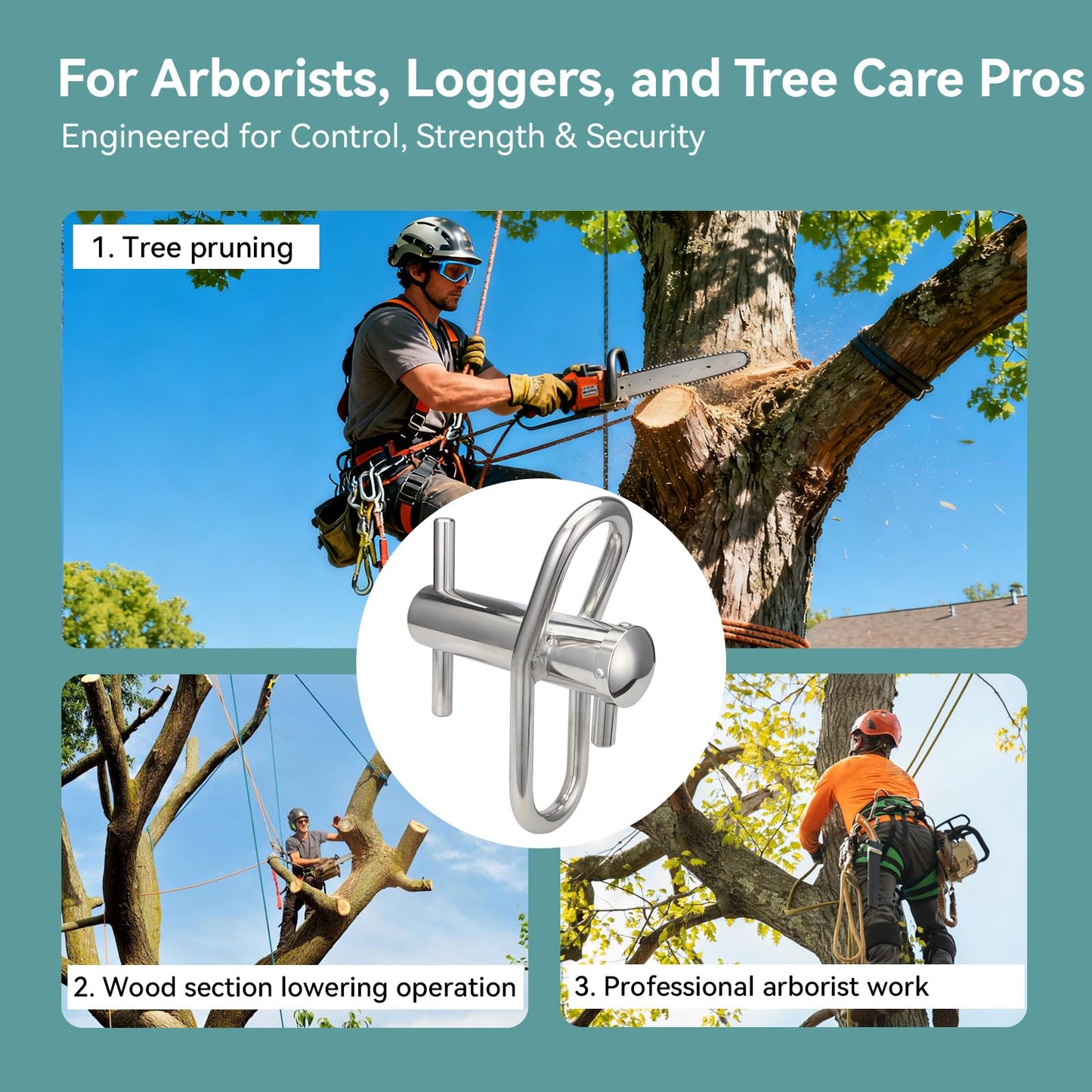 Feiyagoo Port A Wrap Whoopie Sling Kit, Medium Size for Tree Work, 7,000lb Breaking Strength, 10:1 Work Load Ratio at 2000lbs, Arborist Tree Rigging Equipment