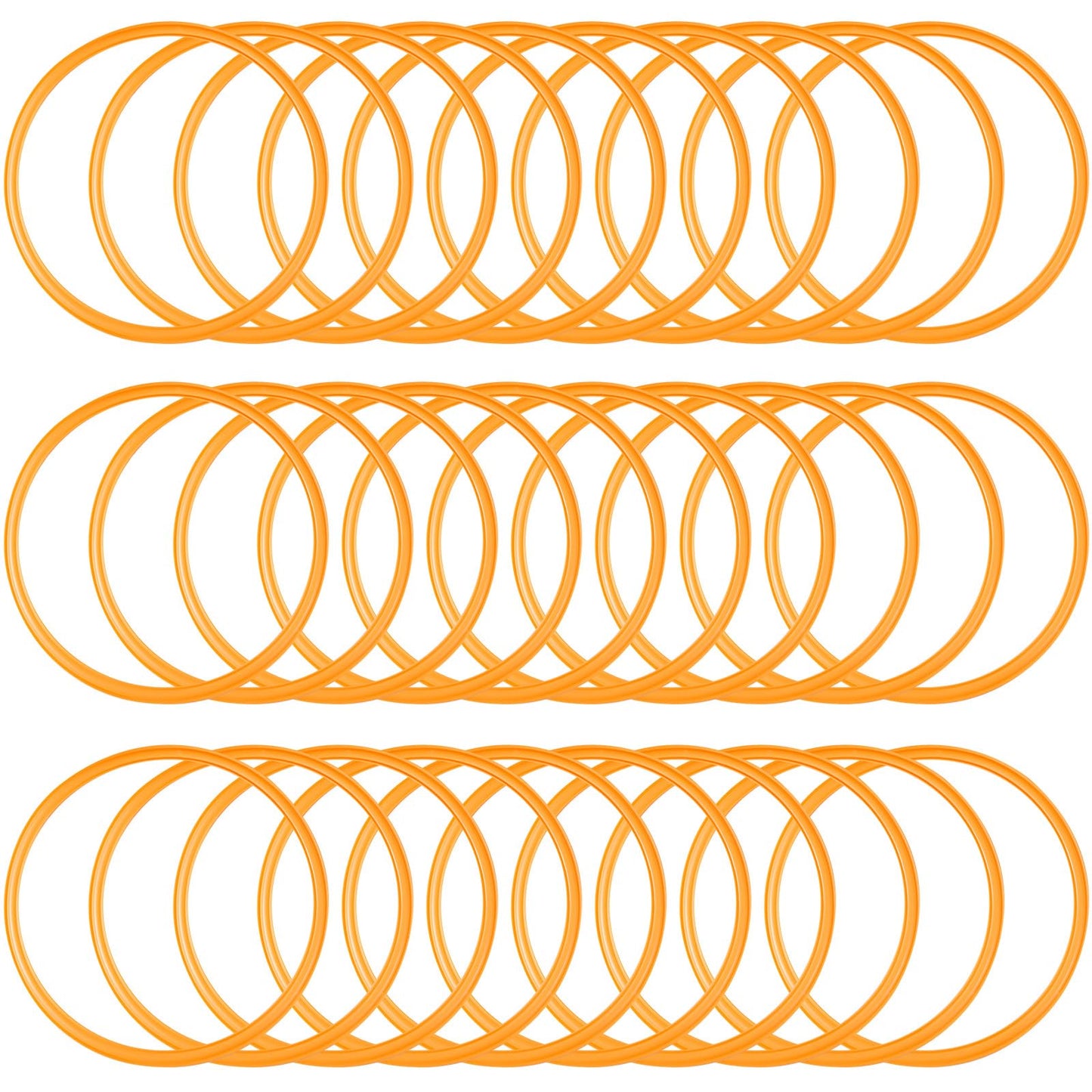 Deekin 40 Pcs 15 Inch Orange Agility Rings Speed and Agility Training Rings Exercise Speed Ring Circle Jumping Hoops for Training Toss Equipment