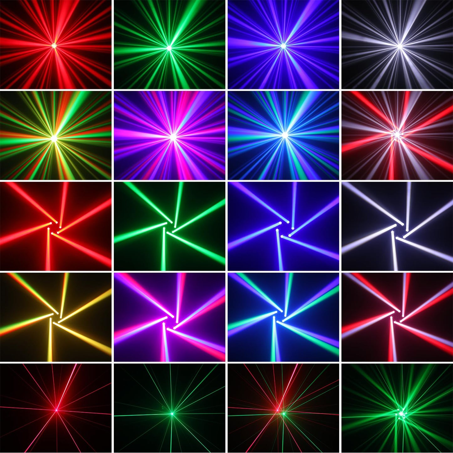 6-Arm Moving Head DJ Lights, 120W RGBW 4-in-1 Stage Lights with Kaleidoscope Magic Ball Effect, Starry Laser Effects, White/Golden Strobe, 540° Rotation, DMX512 Sound Activated Remote for Disco DJ Bar