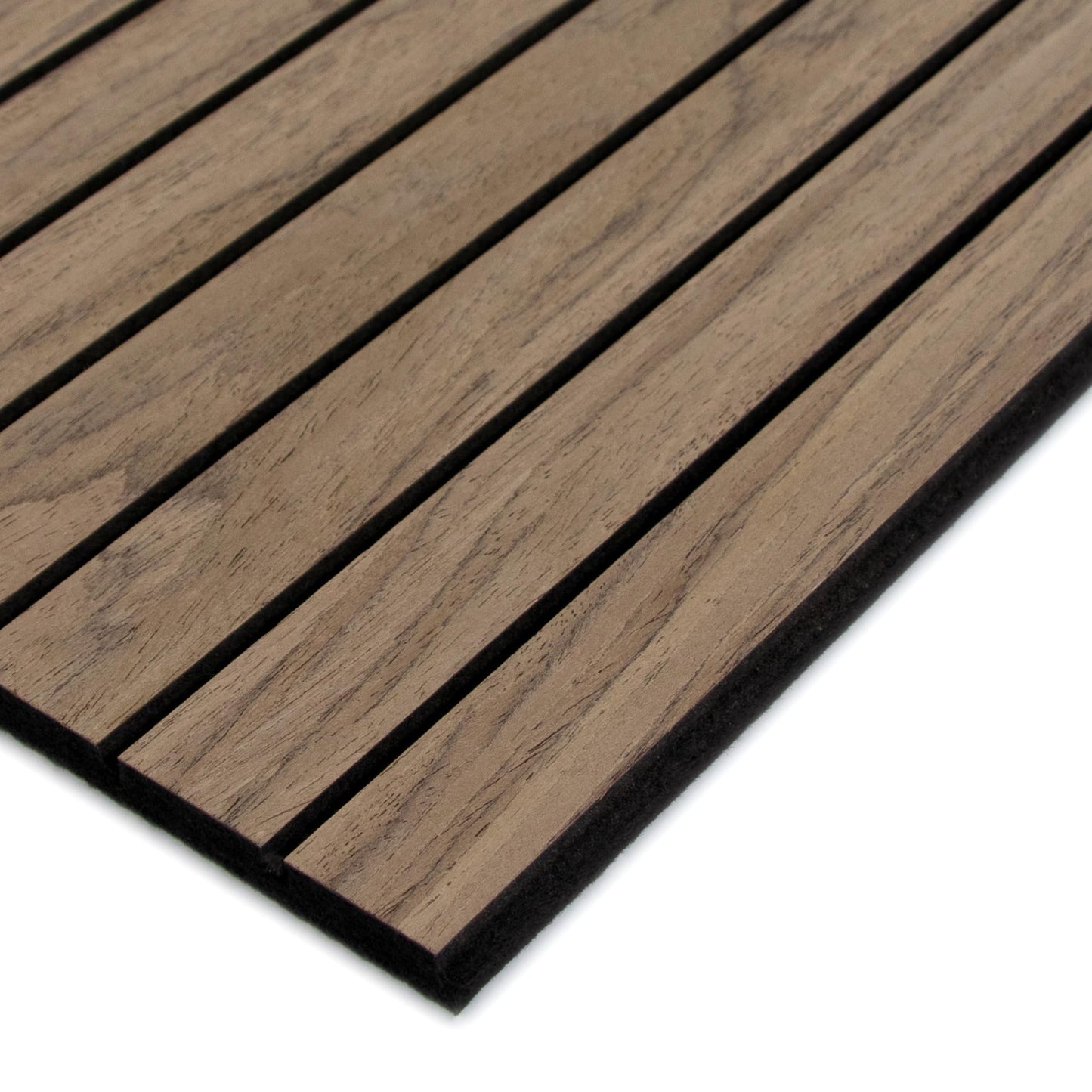 INNO STICKERS 4-Piece Wood Slat Wall Panel for Interior Wall Decor Noise Cancelling 47.2" x 23.6" Peel and Stick Acoustic Decorative 3D Sound Absorbing Wall Paneling, Walnut