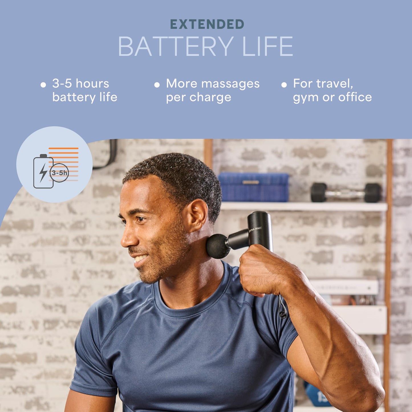 LifePro Percussion Back Massager – Handheld Massage Gun Deep Tissue for Athletes – Back Massage Gun Muscle Recovery Tool for Men, Women – Quiet, Portable with Multiple Attachment Heads & Travel Case