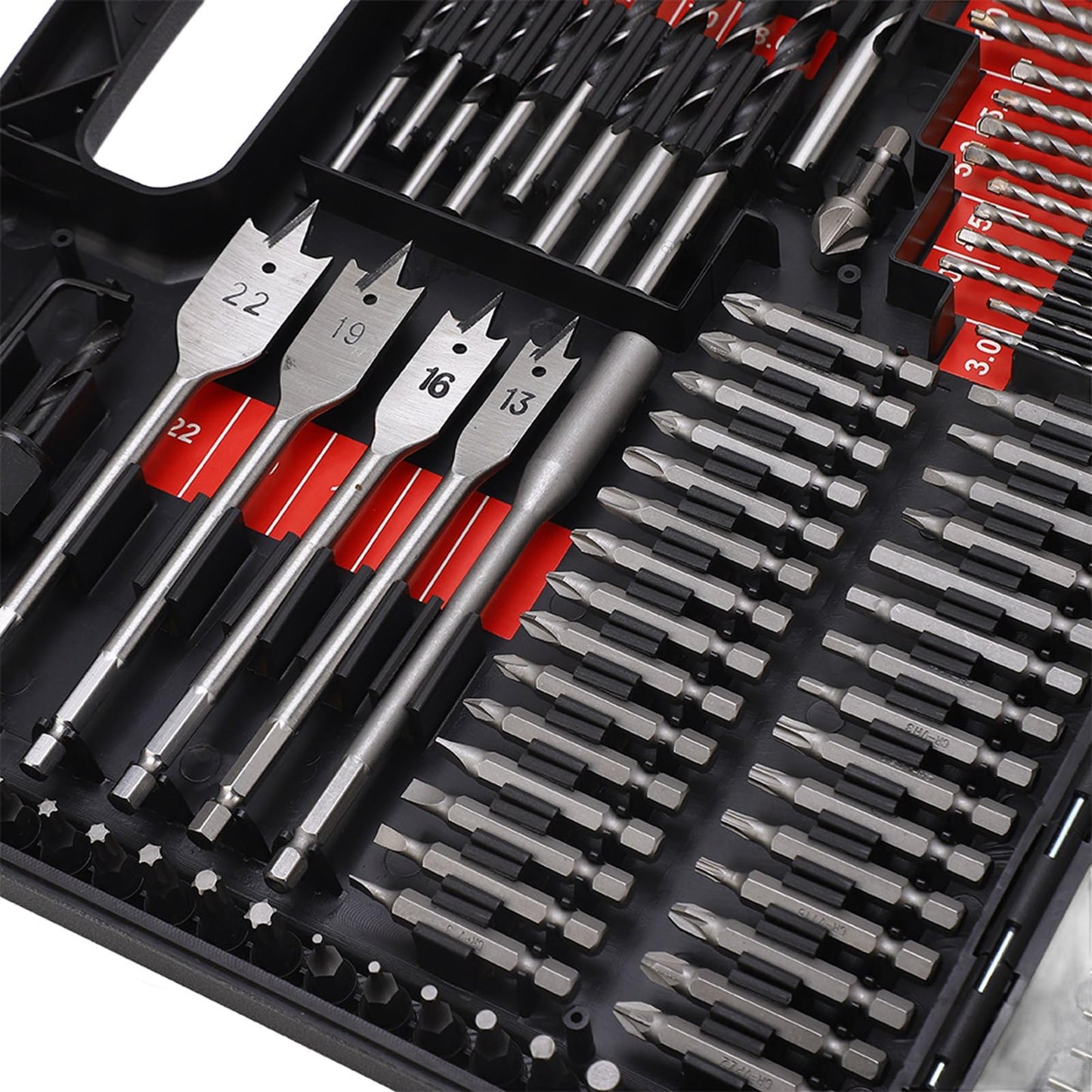 Combination Drill Bit Set, Versatile 246PCS Multi Material Drilling and Driving Kit for Home Repair DIY HSS Black Oxide Masonry Wood Bits with Color Coded Storage Case
