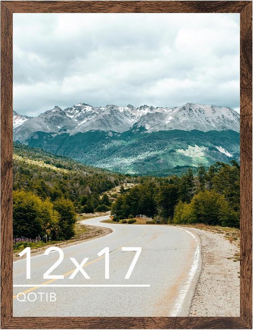 Deep Brown 12x17 Picture Frame by [Brand Name] - Versatile Wall Hanging for Horizontal or Vertical Display