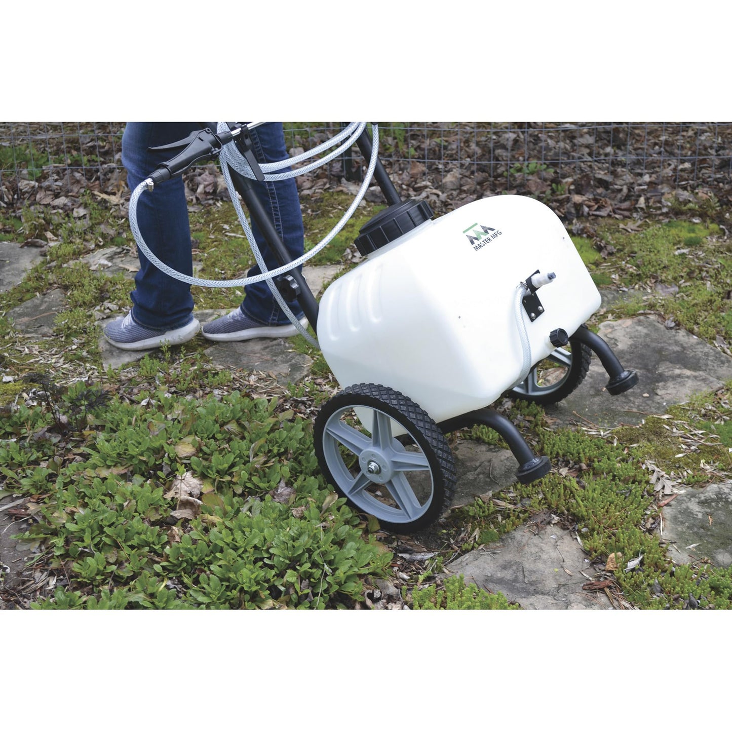 Master Mfg Revolt Lithium-Ion Series 9 Gallon Pull & Tow Sprayer-1.0GPM, 50" Swath
